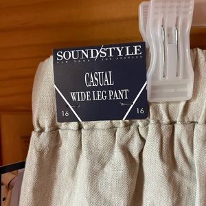 Wide Leg Linen Blend NWT Pants